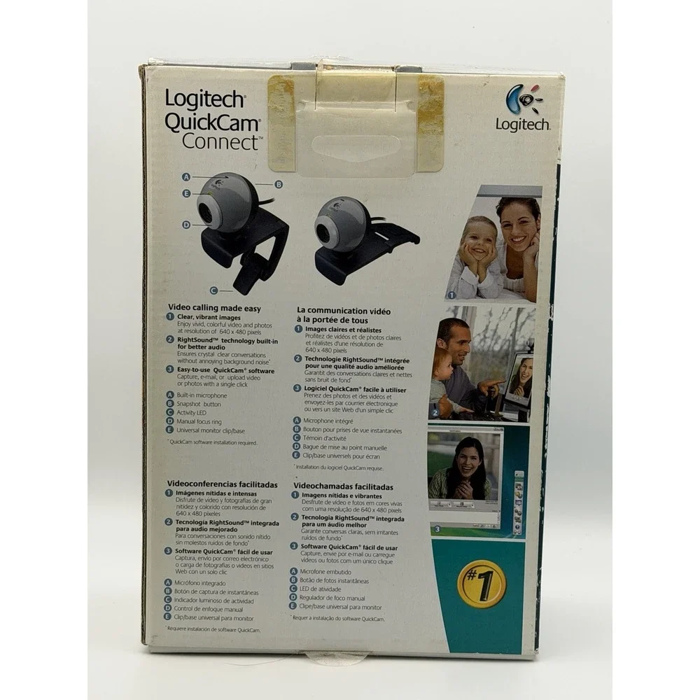 Logitech QuickCam Connect (E2500) Webcam USB Video Microphone - NEW/SEALED